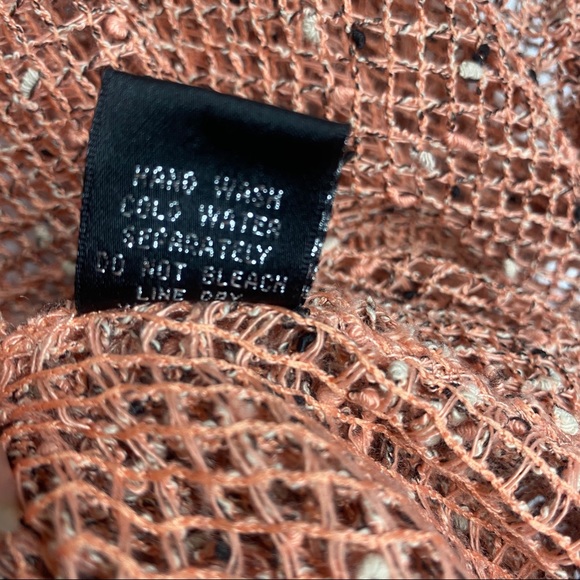 Mirror Image 2X Shark Bite Hem Open Knit Cardigan - Picture 6 of 6